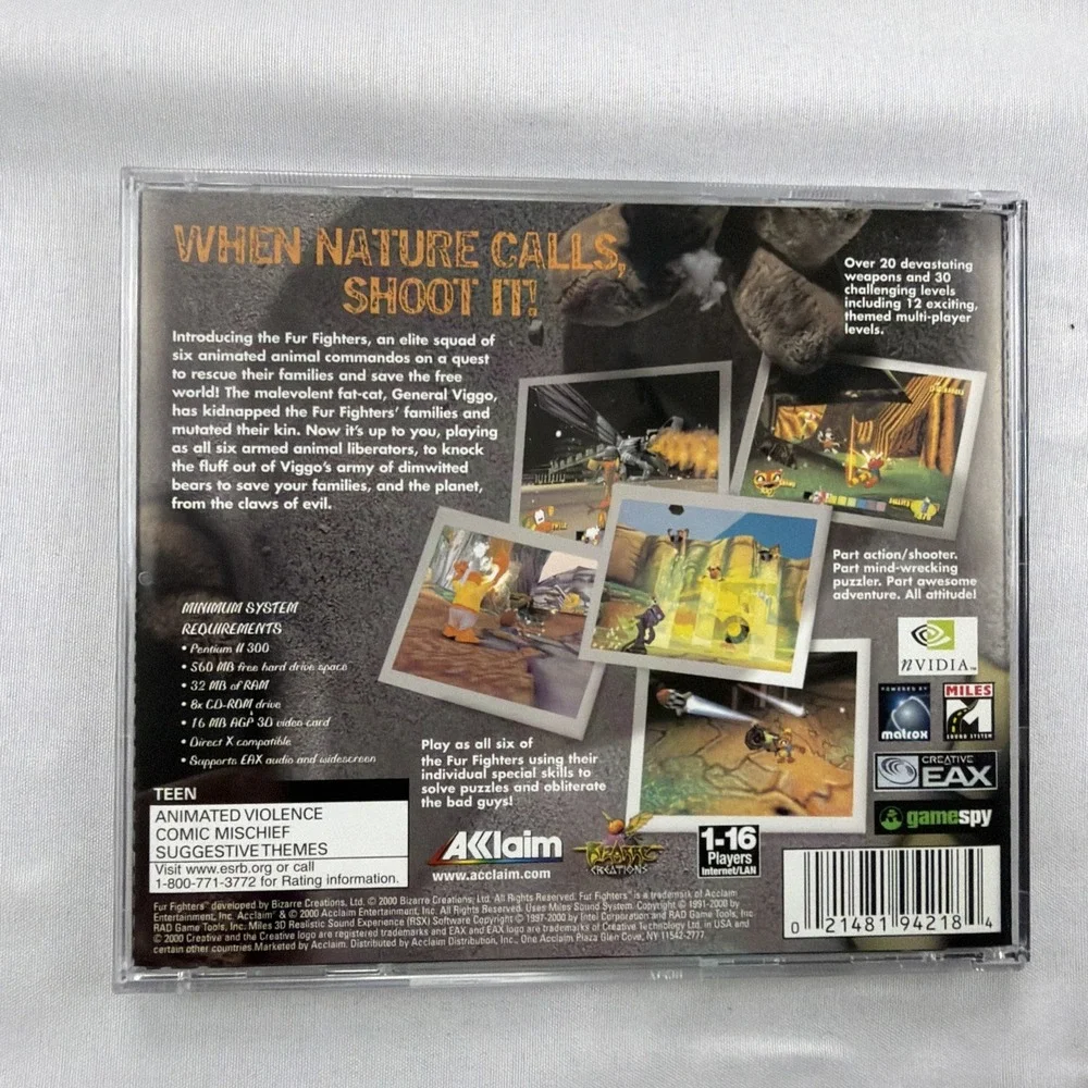 Fur Fighters, 2000, Big Box, VG‎